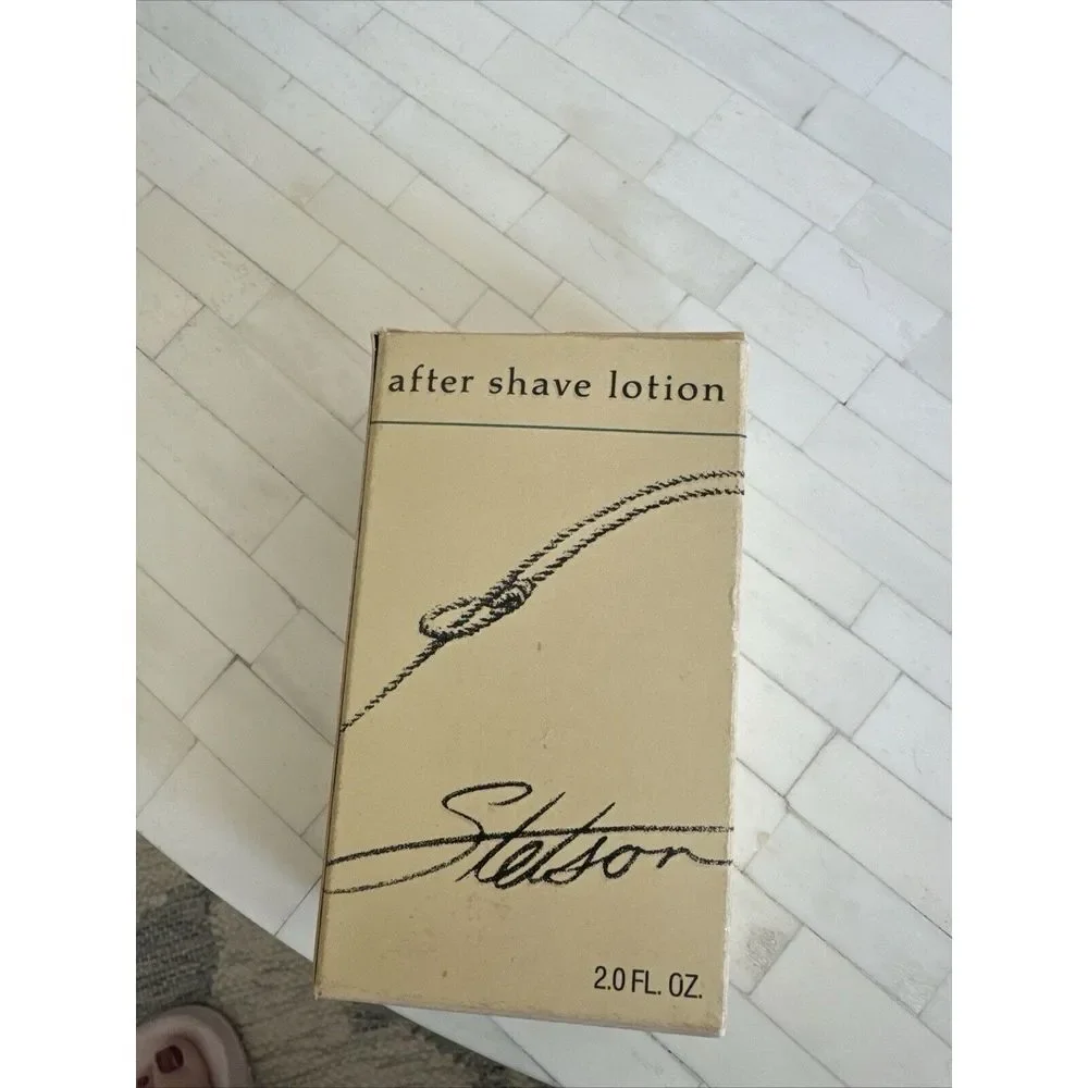 True Vtg STETSON Cologne After Shave LASSO Box Bottle NEW 2 Fl Oz FULL Coty Men